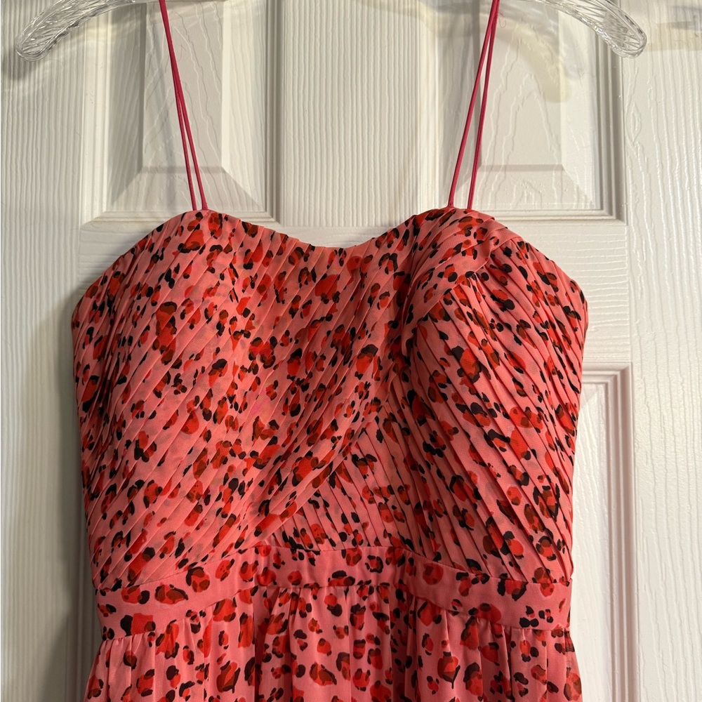 Erin by Erin Fetherson Pink Leopard Print Maxi Dress